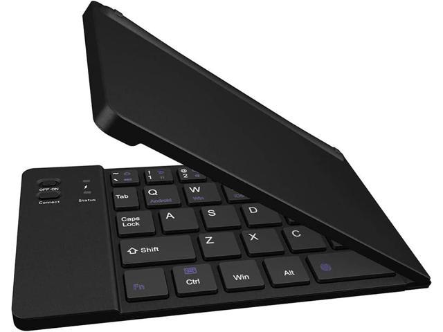 Works by Cellet Ultra Slim Folding Wireless Bluetooth Keyboard Compatible  with Samsung Galaxy Tab Active 3 with Phone HolderStand - Rechargeable
