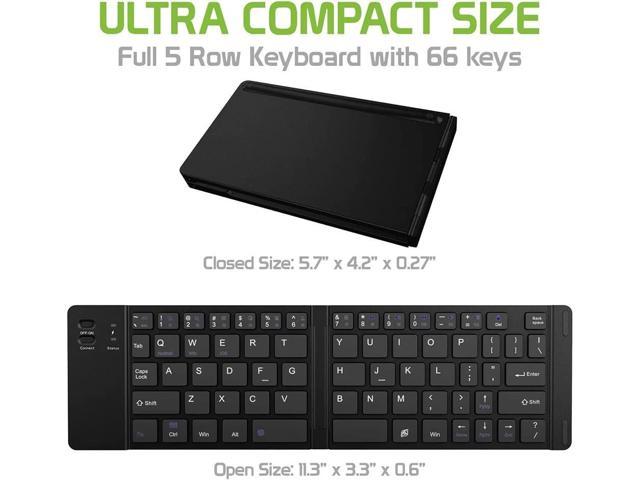 Works by Cellet Ultra Slim Folding Wireless Bluetooth Keyboard