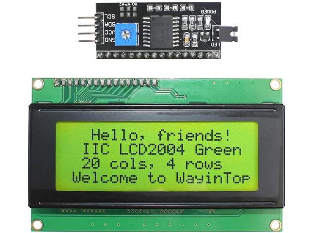 ALMOCN 2 Pack IIC I2C TWI Serial 2004 20x4 LCD Display Module with I2C Interface Adapter Blue Backlight for Arduino UNO R3 MEGA2560 2 Pack 2004 Blue 