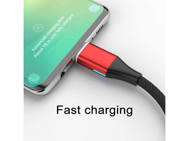 1ft/3 Pack red NetDot Gen12 Micro USB and USB-C Magnetic Fast Charging Data Transfer Cable Compatible with Android Device