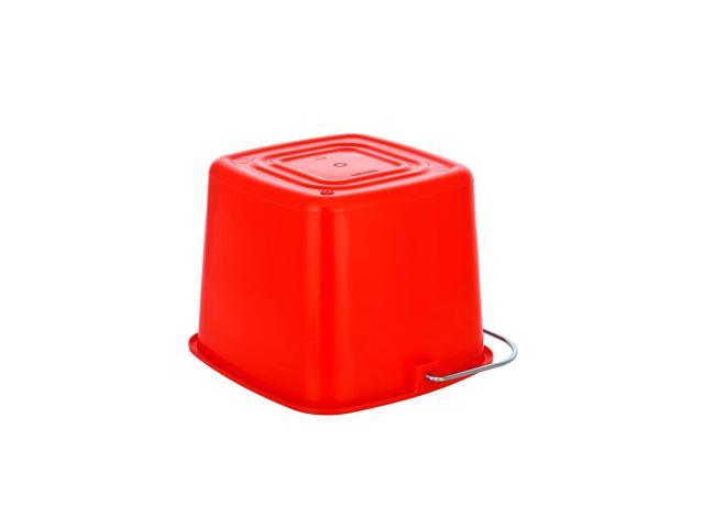 Alpine Industries 8 Quart Red Plastic Cleaning Bucket Pail 6-pack
