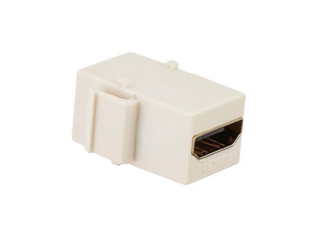 Monoprice Keystone Jack HDMI Female to Female Coupler Adapter White