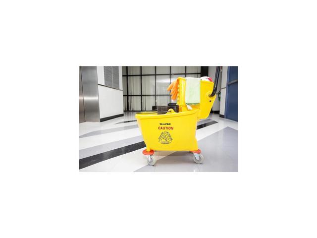 Yellow, 36 Qt. Mop Bucket with Side Wringer – Alpine