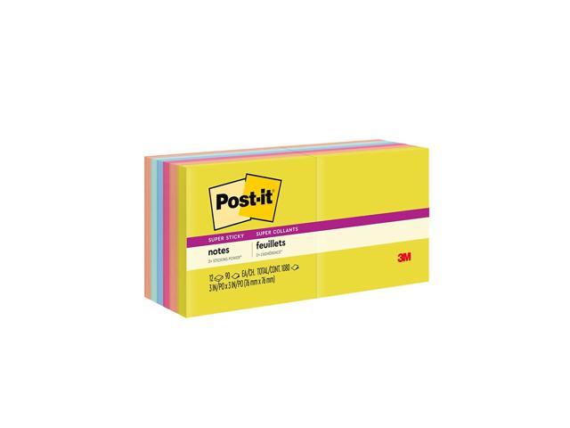 Post-it Pads in Rio de Janeiro Colors Lined 5 x 8 45-Sheet 4/Pack
