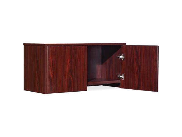 Lorell Wall Mount Hutch 30 X15 X17 Mahogany 59506 Newegg Com