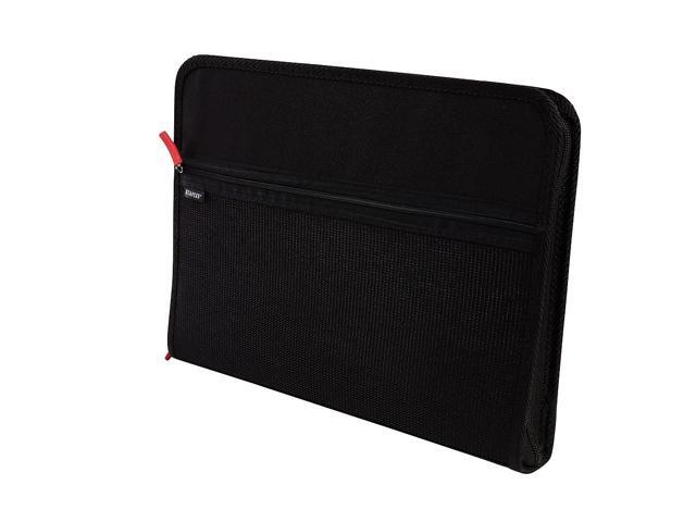 Staples 7-Pocket Expanding Zip Fabric File Black Letter Size 2756992 51818
