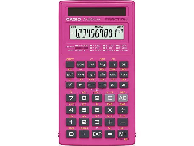 Casio Computer Co Ltd Fx 260solar Scientific Calculator Fx 260slr Pk Newegg Com