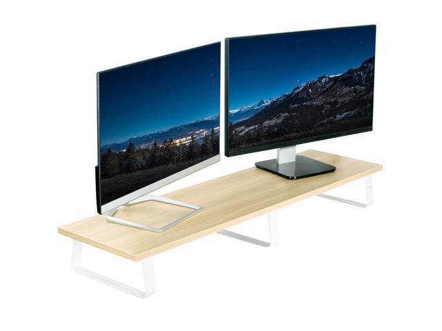 vivo white dual monitor stand