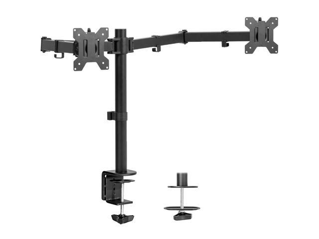 VIVO Black Dual Ultrawide Monitor Desk Mount Stand, Heavy Duty Fully ...