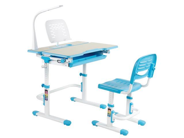 Vivo Deluxe Height Adjule Children S Desk Chair Kids Interactive Work Station Blue V402b Newegg Com