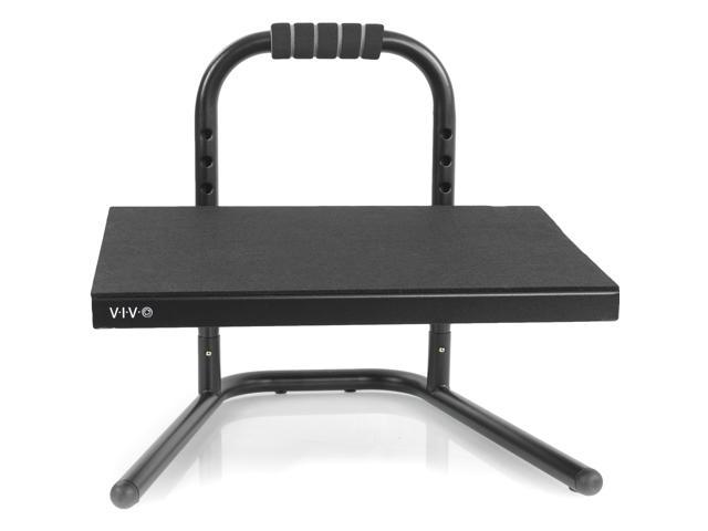 Black 2-in-1 Footrest & Ergonomic Desk Stool – VIVO - desk