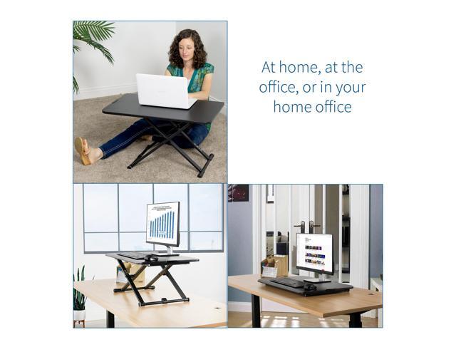 VIVO Small Single Top Height Adjustable 29/" Standing Desk Monitor Riser