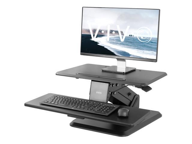 Height Adjustable Standing Desk Monitor Riser Tabletop Sit to Stand Workstation
