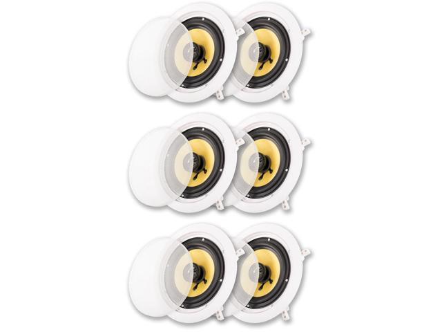 Photo 1 of Acoustic Audio HD-6 In Ceiling 6.5" Speakers Home Theater Surround Sound 3 Pair Pack