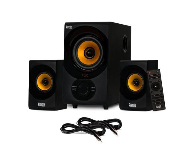 Acoustic Audio AA5102 Bluetooth 5.1 Speaker System with Optical Input and 2 Extension Cables
