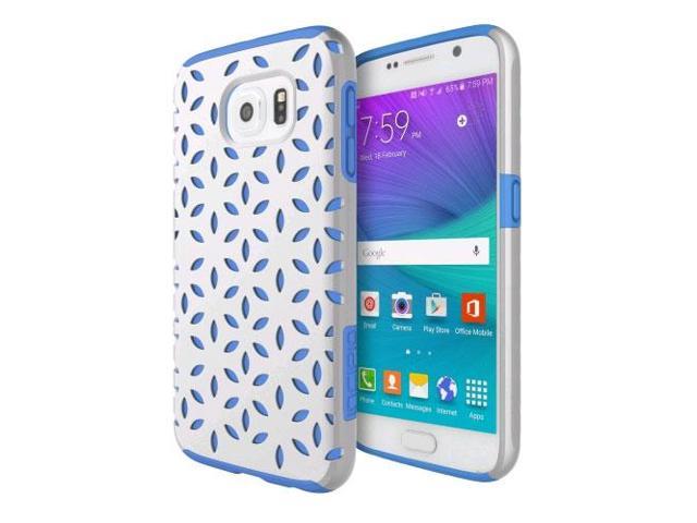 Incipio DualPro Detail Silver/Periwinkle Dual Layer Protection With Laser Cut Pattern for Samsung Galaxy S6 SA-621-SPW