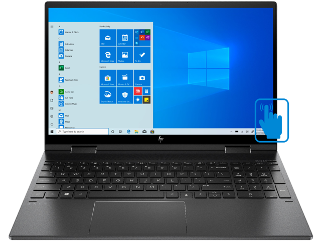 HP ENVY x360 15z-ee000 Home and Entertainment Laptop (AMD Ryzen 7 4700U 8-Core, 8GB RAM, 256GB SSD, 15.6" Touch Full HD (1920x1080), AMD Radeon Graphics, Active Pen, Fingerprint, Wifi, Win 10 Home)