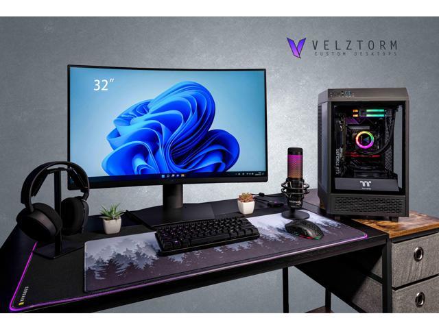 Velztorm White Armix Prebuilt Gaming Desktop PC (AMD Ryzen 9 7900X 12-Core  4.7GHz, GeForce RTX 3070 Ti 8GB, 128GB DDR5, 1TB PCIe SSD + 2TB HDD (3.5)