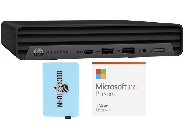 HP ProDesk 405 G8 Home & Business Mini Desktop (AMD Ryzen 5 PRO 5650GE 6-Core, AMD Radeon, 8GB RAM, 256GB SSD, Wifi, USB 3.2, HDMI, Bluetooth, Win 10 Pro) with Microsoft 365 Personal , Hub
