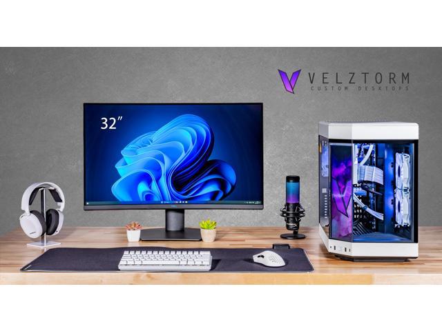 Velztorm Black Praetix Gaming Desktop PC (Intel i9-13900K 2.20GHz, GeForce RTX  4090 24GB, 32GB DDR5, 1TB PCIe SSD + 2TB HDD (3.5), 360mm AIO, RGB Fans,  1000W PSU, WiFi 6E, Win 10