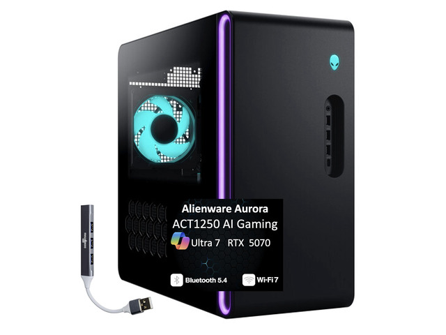 Alienware Aurora ACT1250 AI Gaming Desktop PC (Intel Ultra 7 265F ...
