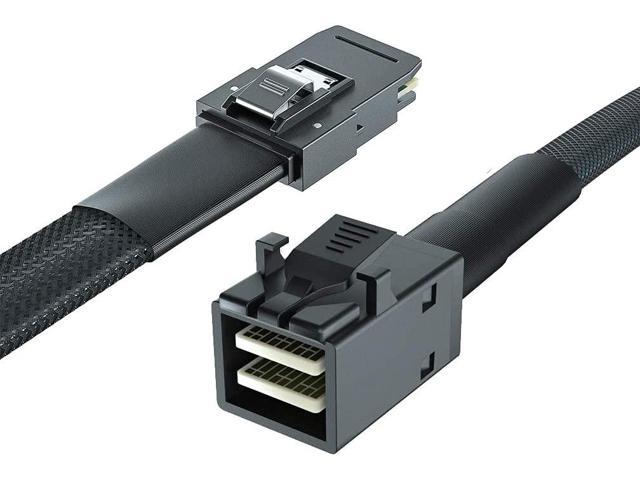 2.6ft 2 Pack ipolex Internal Mini SAS HD SFF-8643 to Mini SAS SFF-8087 Cable Foldable Flexible 0.8-Meter 