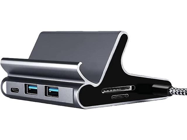 SBSNH Multi-Function Portable Docking Station USB C to 4K HDMI-Compatible  USB 3.0 PD for MacBook Pro (Color : Black Grey) 