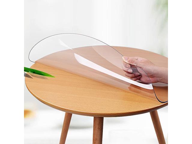 Table Cover Protector Clear Vinyl Plastic Tablecloth Mat Protective Easy Clean