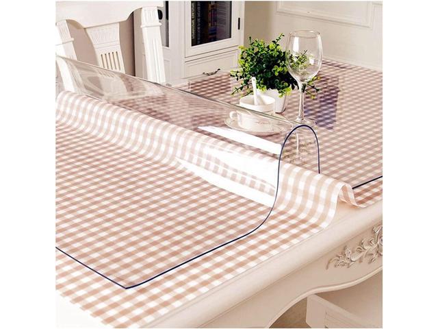 120x120cm Clear Table Cloth Protector Cover PVC Top Pad 1.5mm Thick for Dining 