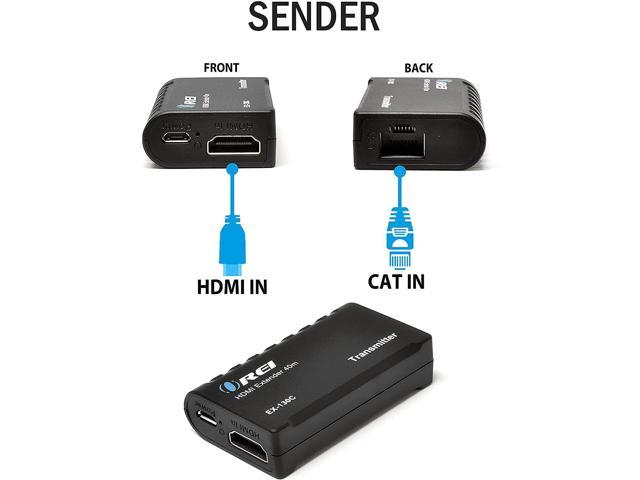 HDMI to Ethernet Over CAT6/7 Extender RJ45 Up to 130 Feet - 1080p (EX-130C)