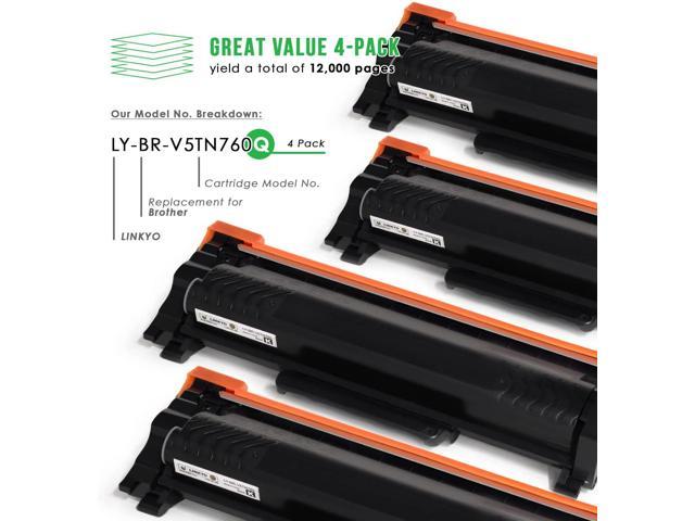 LINKYO+LY-BR-TN760D+Black+Toner+Cartridge+for+Brother+TN760 for