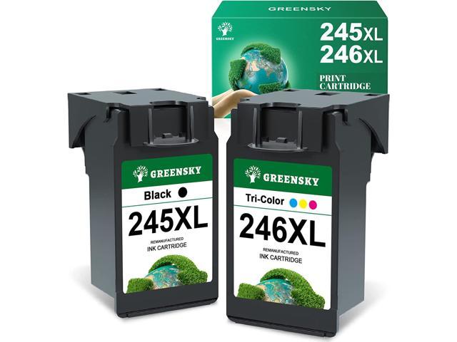 LemeroUtrust Remanufactured Ink Cartridge Replacement for Canon 245XL 245 XL PG-245XL 246XL 246 XL CL-246XL use with Canon PIXMA MX492 MX490 MG2522 MG2525 TS3122 TS202 IP2820 Black Tri-Color, 2-Pack 