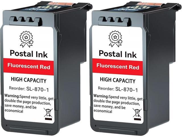 SL-870-1 Red Ink Cartridge Fluorescent Red Ink Replacement for The PB New SendPro Mailstation Postage Meter Machine(CSD1) 2Pack... 