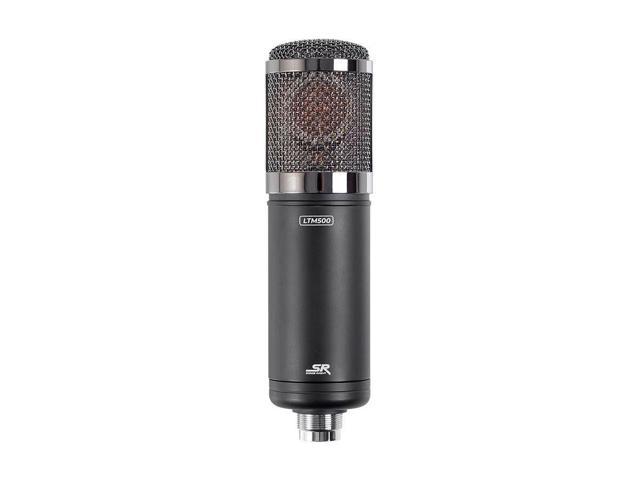 Monoprice LTM500 Large Multi-Pattern Tube Studio Condenser Microphone - Cardioid, Figure 8, and Omnidirectional W/ 6 Intermediate States with Full Size Shock Mount and Case - Stage Right