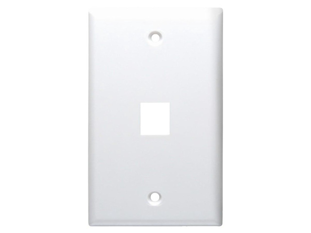 Monoprice Mid-Size Keystone Plate 1 Port, Ultra White, UL - Newegg.com