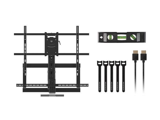 Monoprice Above Fireplace Pull-Down Full-Motion Articulating TV Wall Mount  w/ Optional Soundbar Mount- For TVs 55in to 80in Max Weight 132lbs VESA  Patterns Up to 800x500 Rotating Height Adjustable - Newegg.com