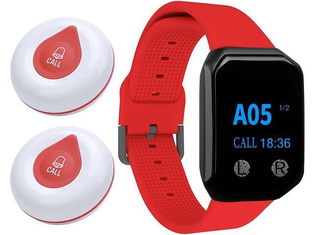 Wnkrun Wireless Calling System Wireless Caregiver Pager Call Button Nurse Alert System With 1 Waterproof Caregiver Watch 2 Call Buttons For Elderly Patient Disable At Home Newegg Com