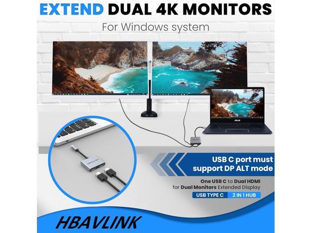 USB Docking Station Giq USB C hub USB 3.0 to Dual HDMI VGA Adapter Triple  Displa
