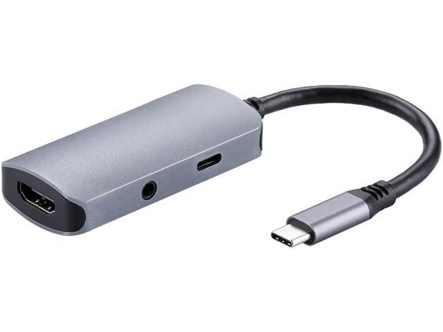 ZGJHFF 3-in-1 USB C Hub USB Type C to Docking Station with 4K 30Hz