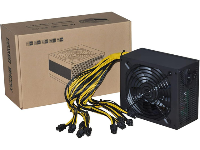 ATX 2000w ×3 2000W Heavy Duty Mining Power Supply 6Pin ATX PSU with High Efficiency