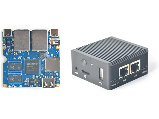 Cellular Openwrt Router Module Nanopi R2S Plus Wireless Mini Computer Router OpenWRT, Rockchip RK3328 ...
