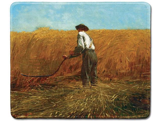 dealzEpic - Art Mousepad - Natural Rubber Mouse Pad with Famous Fine Art Painting of The Veteran in a New Field by Winslow Homer - Stitched Edges - 9.5x7.9 inches