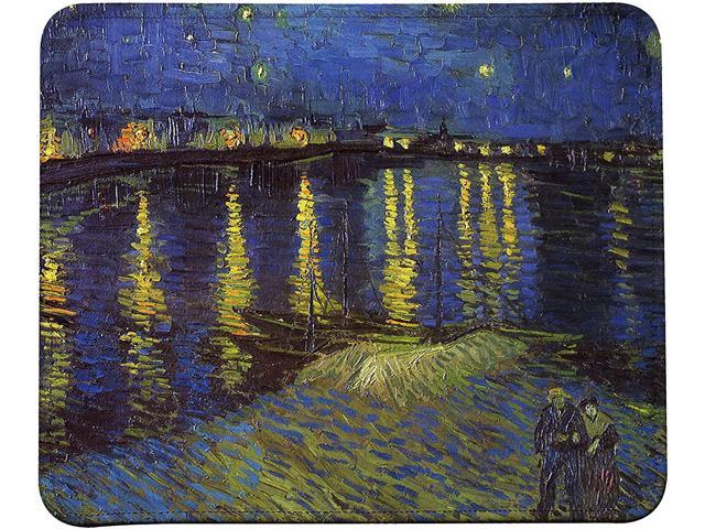 Nicokee Van Gogh Gaming Mousepad Cafe Terrace at Night by Vincent Van Gogh Mouse Pad Mouse Mat for Computer Desk Laptop Office 9.5 X 7.9 Inch Non-Slip Rubber