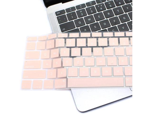 Se7enline 2020 New MacBook Air 13 inch Keyboard Cover Soft Silicone Protector for Newest MacBook Air 13 Inch 2020 Model A2179 with Retina Display Soft-Touch Keyboard Protective Skin Pink