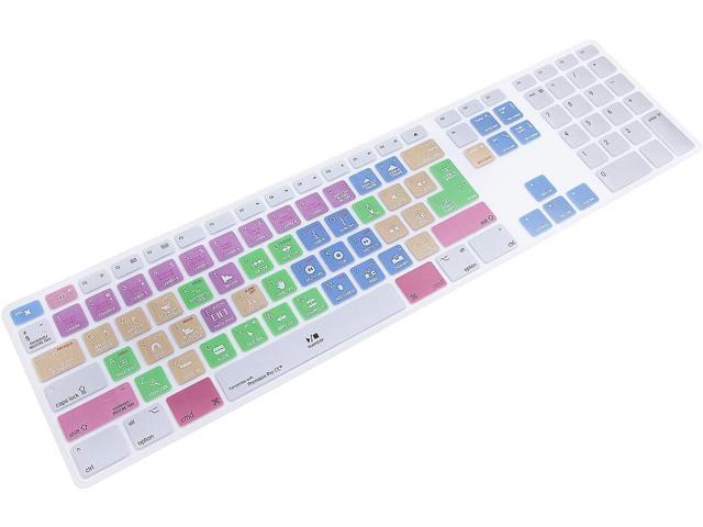 HRH for Apple iMac G6 MB110LL/B MB110LL/A A1243 Keyboard with Numeric Keypad NumberPad Print US/EU Layout Avid Media Composer Functional Shortcuts Hot Keys Design Silicone Keyboard Skin Cover