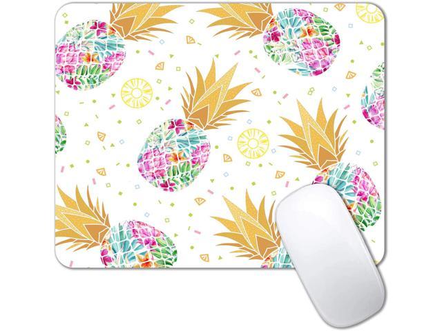 Rose Gold Fruit Mousepad Colorful Pineapple Mouse Pad Portable Office Non-Slip Rubber Base Wireless Mouse Pad for Laptop Mat Custom Gaming Mouse Pads with Designs IMAYONDIA Mouse Pad