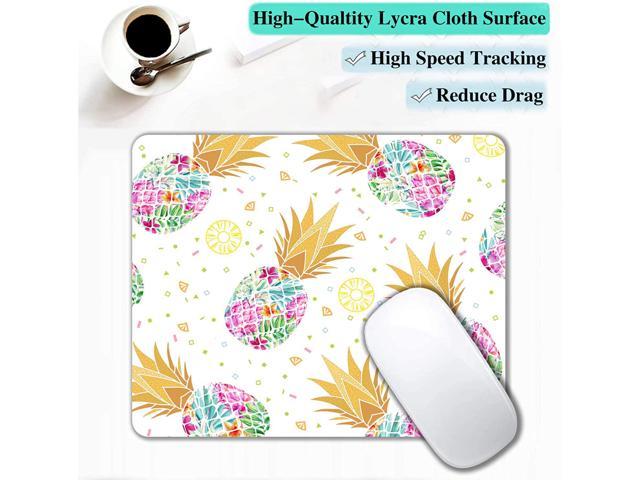 Rose Gold Fruit Mousepad Colorful Pineapple Mouse Pad Portable Office Non-Slip Rubber Base Wireless Mouse Pad for Laptop Mat Custom Gaming Mouse Pads with Designs IMAYONDIA Mouse Pad