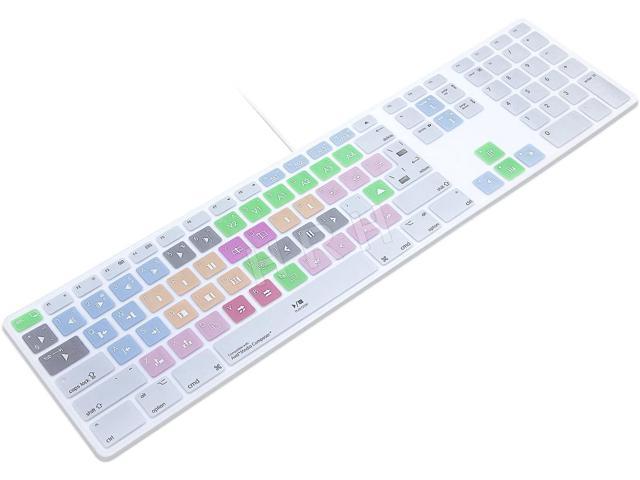 HRH For Apple IMac G6 Keyboard with Numeric Keypad NumberPad Print With US/EU Layout Avid Media Composer Functional Shortcuts Hot keys Design Silicone Keyboard Skin Cover