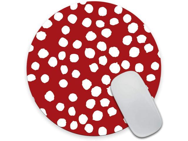 Office Decor Cute Desk Accessories Polka Dot Print Desk Decor Dot Pattern Cute Round Mousepad Mouse Pads Smooffly Polka Dot Mouse Pad Gift for Her 