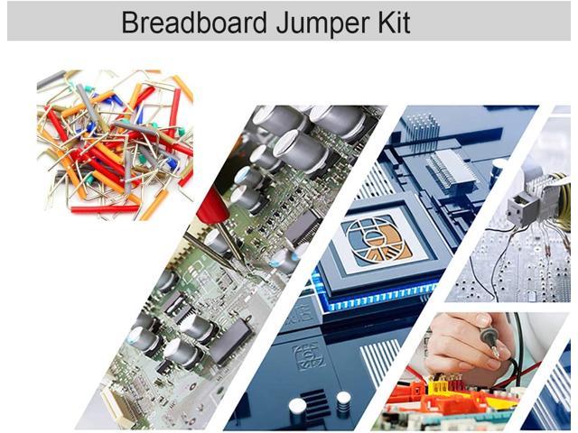 140 Pieces Preformed Jumper Wire Kit 65pcs Multiple Sizes M/M Jumper Wire DaFuRui Breadboard Jumper Kit with 400-Point Breadboard 